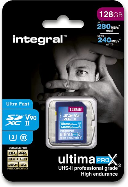 INTEGRAL SD 128 GB CLASSE 10 280/240MB - V90 BD