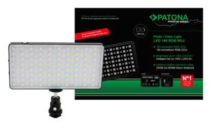 PATONA PREMIUM LED LIGHT WITH 160 ADJUSTABLE RGB LEDS AND 3 SCENES BD