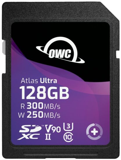 OWC SDV90U0128 128GB ATLAS ULTRA SDXC UHS-II V90 MEDIA CARD - R 300MB/S - W 250MB/S BD