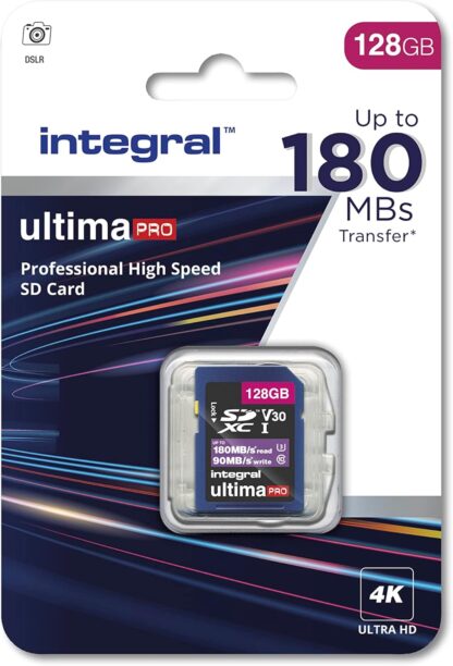 INTEGRAL SD 128 GB CLASSE 10 180/90MB - V30 BD