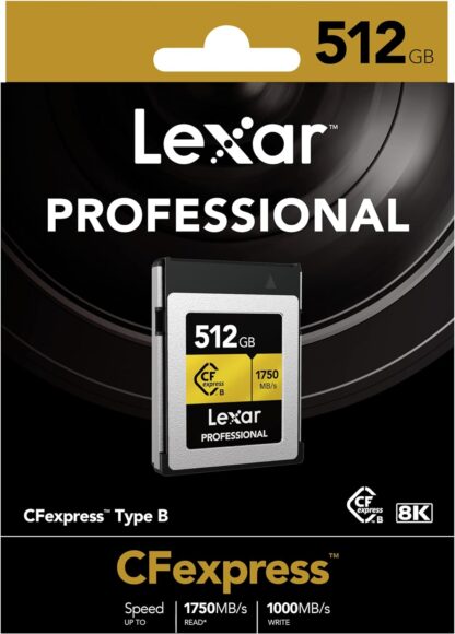 Scheda Lexar Professional CFexpress tipo B da 512 GB serie GOLD BD