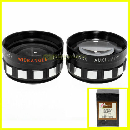 Telephoto & Wide-Angle lens setfor Sears SL-9 camera. Kit aggiuntivi ottici.