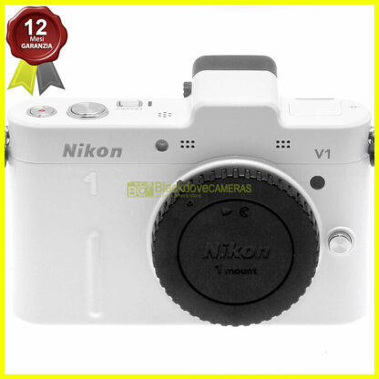 Fotocamera Nikon 1 V1 body white fotocamera digitale mirrorless con mirino.