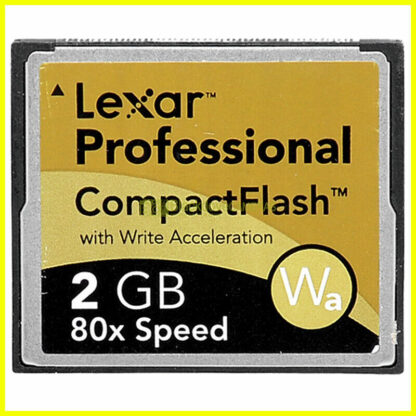 Scheda di memoria compact flash Lexar Professional 80x Wa 2Gb. Memory Card. CF.