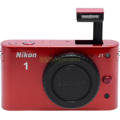 Fotocamera Nikon 1 J1 red body fotocamera digitale mirrorless. J-1 Rossa. - immagine 3