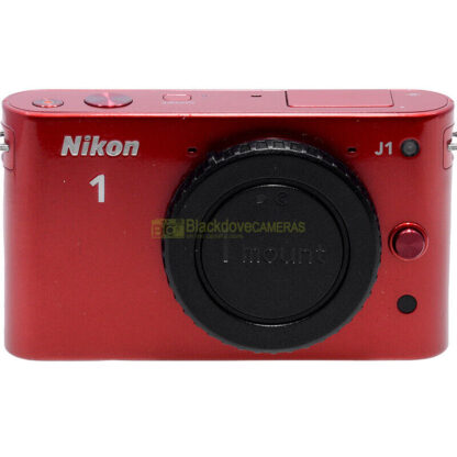 Fotocamera Nikon 1 J1 red body fotocamera digitale mirrorless. J-1 Rossa. - immagine 4