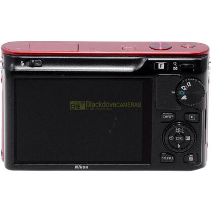 Fotocamera Nikon 1 J1 red body fotocamera digitale mirrorless. J-1 Rossa. - immagine 5