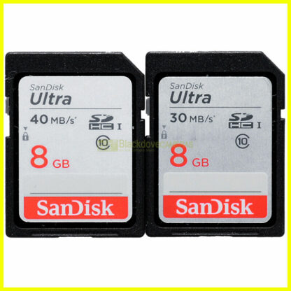 Lotto 2 Schede Secur Digital Sandisk Ultra 30Mb/s SDHC 2x8Gb, Totale 16Gb SD