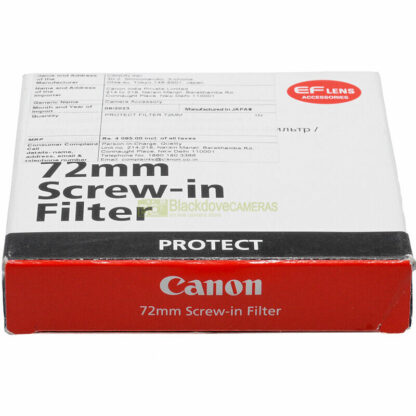 72mm. Filtro Protect originale Canon con vite M72. Protector filter. Nuovo - immagine 4