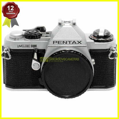 Fotocamera Pentax ME Super argento reflex automatica a pellicola. Revisionata