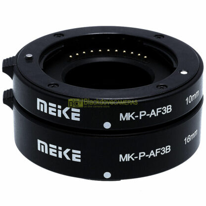 Kit 2 anelli Macro Closeup 10mm 16mm Autofocus per micro 4/3. Meike MK-P-AF3B - immagine 3