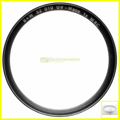 52mm Filtro UV Haze 1x MRC B+W a vite M52. Photo lens Ultraviolet filter