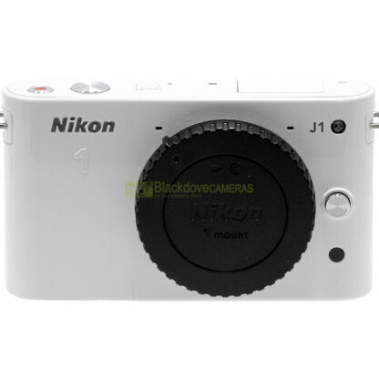 Fotocamera Nikon 1 J1 white body fotocamera digitale mirrorless. J-1 Bianca. - immagine 4