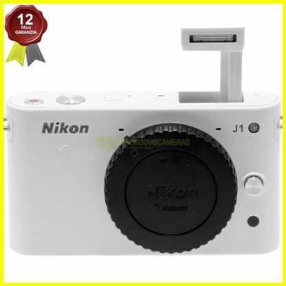 Fotocamera Nikon 1 J1 white body fotocamera digitale mirrorless. J-1 Bianca.