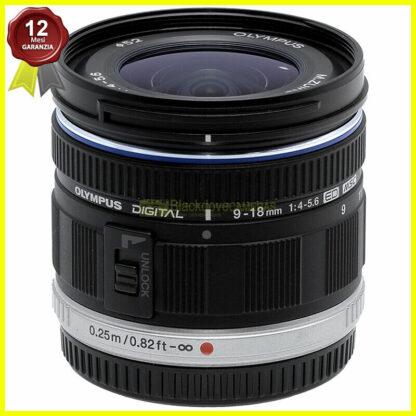 Olympus Zuiko 9/18mm f4-5,6 ED Obiettivo per fotocamere micro 4/3 MFT 9-18 mm.