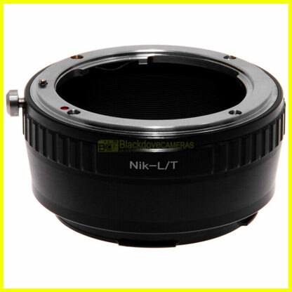 Adapter per obiettivi Nikon su fotocamere Panasonic L e Leica T. Adattatore.