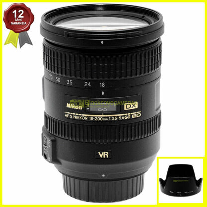 Nikon AF-S Nikkor 18/200mm f3,5-5,6 G ED VR II Obiettivo per fotocamere digitali