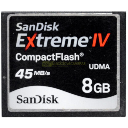 Scheda di memoria compact flash Sandisk Extreme IV 8Gb  45Mb/s Memory Card. CF - immagine 3