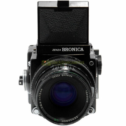 Zenza Bronica ETR 6x4,5 con Zenzanon 75mm. f2,8, magazzino, motore, pozzetto - immagine 7