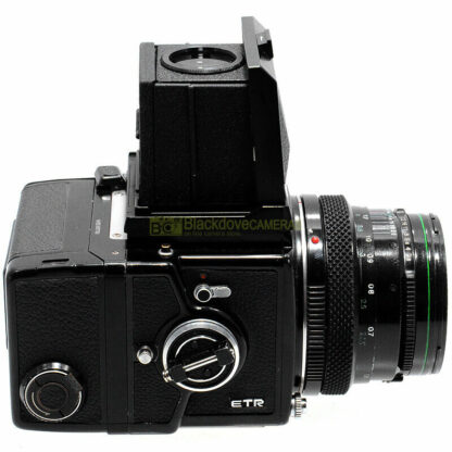 Zenza Bronica ETR 6x4,5 con Zenzanon 75mm. f2,8, magazzino, motore, pozzetto - immagine 9