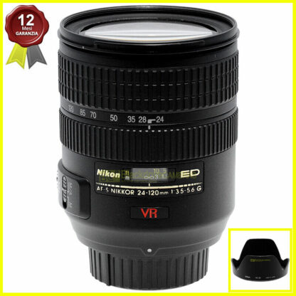 Nikon AF-S Nikkor 24/120mm f3,5-5,6 VR G ED obiettivo full frame per fotocamere