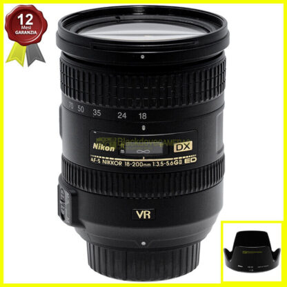 Obiettivo Nikon AF-S Nikkor 18/200mm f3,5-5,6 G ED VR II per fotocamere digitali