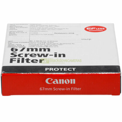 67mm. Filtro Protect originale Canon con vite M67. Protector filter. Nuovo - immagine 4