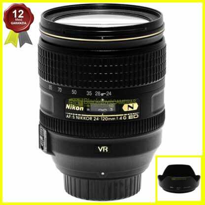 Obiettivo Nikon AF-S Nikkor 24/120mm f4 G ED VR N zoom full frame per fotocamere